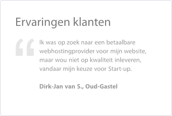 Beoordeling Start-up van klant 1